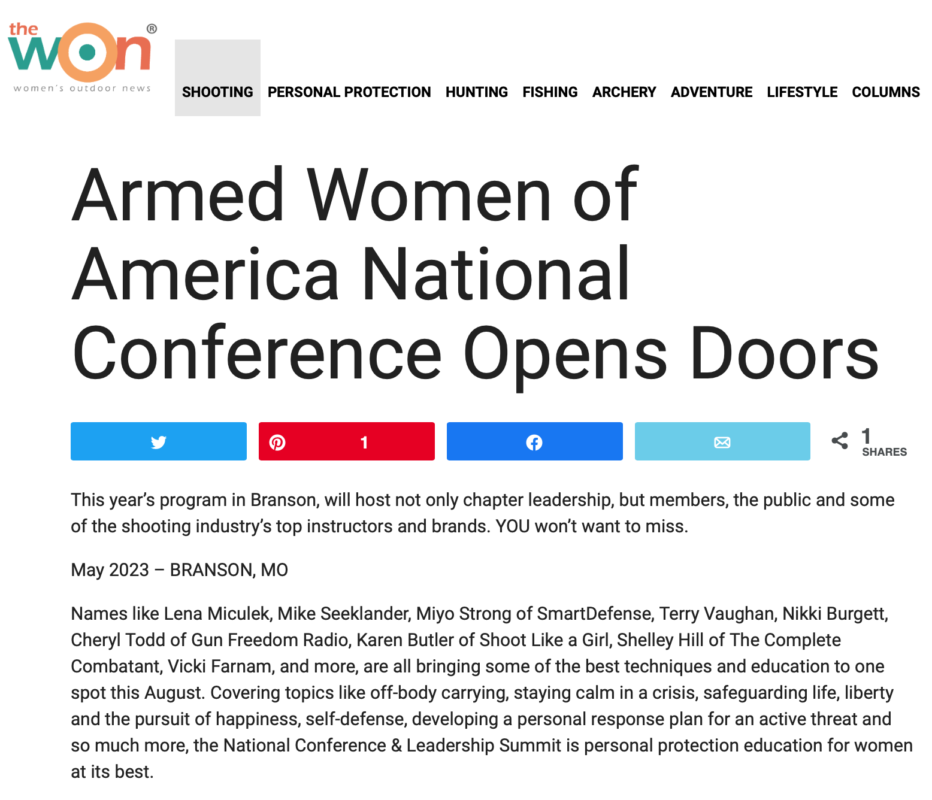 the WON Armed Women Opens Doors